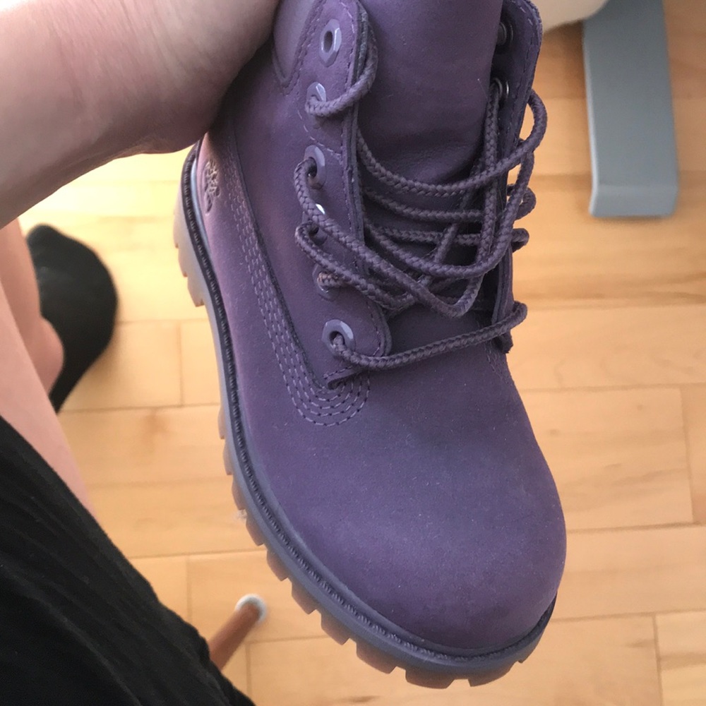 Purple kids Timberland booties size 9 toddler